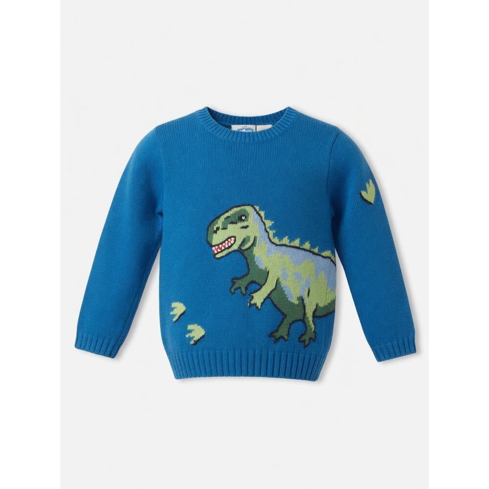 Flapdoodles | Children's 5T | Dinosaur Pullover Cotton Blend Knit Sweater